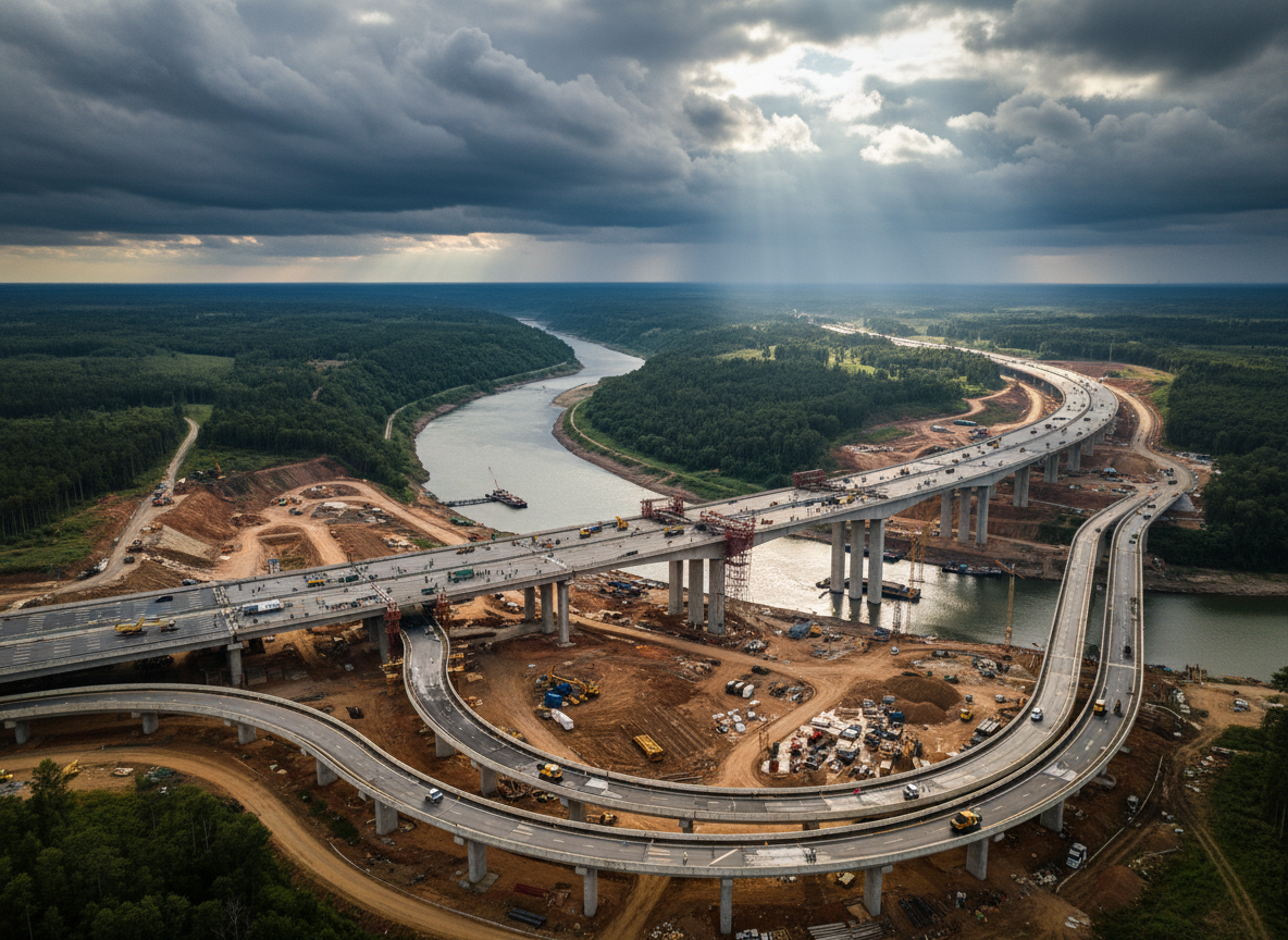 Highway and bridge infrastructure construction
